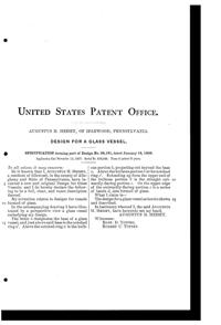 Heisey #1225 Plain Band Sugar Design Patent D 28181-2