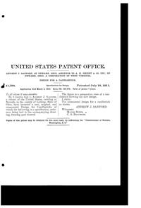 Heisey # 21 Aristocrat Candlestick Design Patent D 41590-2 Heisey # 21 Aristocrat Candlestick Design Patent D 41590-2