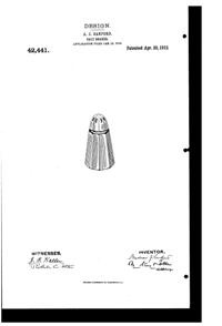 Heisey #  24 Medium Panel Shaker Design Patent D 42441-1