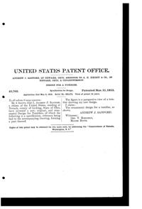 Heisey # 429 Plain Panel Recess Tumbler Design Patent D 43703-2