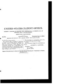 Heisey # 429 Plain Panel Recess Shaker Design Patent D 43781-2