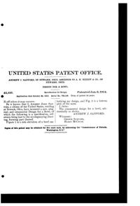Heisey # 461 Convex Circle Bowl Design Patent D 45127-2