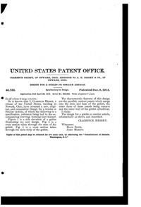 Heisey # 393 Narrow Flute Footed Tumbler Design Patent D 46733-2