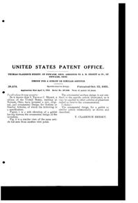 Heisey # 431 Victory Etch on #3335 Lady Leg Goblet Design Patent D 59474-2