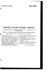 Heisey #  46 Weaver's Stripe Etch on #3311 Velvedere Goblet Design Patent D 61952-2