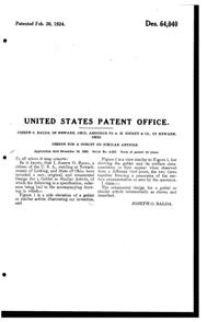 Heisey # 440 Frontenac Etch on #3350 Wabash Goblet Design Patent D 64040-2