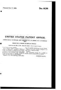 Heisey # 674 Adam Cut on #3335 Lady Leg Goblet Design Patent D 66599-2