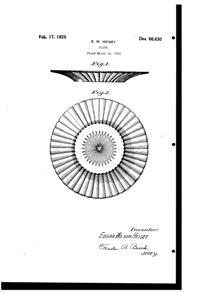 Heisey # 406 Coarse Rib Plate Design Patent D 66630-1