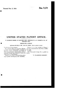 Heisey # 657 Liberty Cut on #3333 Old Glory Goblet Design Patent D 71379-2