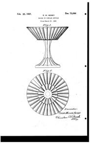 Heisey # 407 Coarse Rib Compote Design Patent D 72064-1