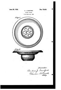Heisey # 9, # 10, & # 11 Gibson Girl Flower Frog & Bowl Design Patent D 75653-1 Heisey # 9, # 10, & # 11 Gibson Girl Flower Frog & Bowl Design Patent D 75653-1
