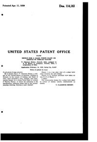 Heisey #1506 Whirlpool Torte Plate Design Patent D114183-2