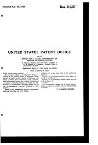 Heisey #1503 Crystolite Candlestick Design Patent D114217-2