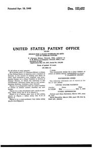 Heisey #5044 Washington Square Tumbler Design Patent D153432-2