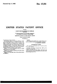 Heisey #1519 Waverly Candy Dish Design Patent D157954-2