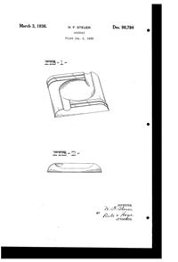 Owens-Illinois Ash Tray Design Patent D 98784-1