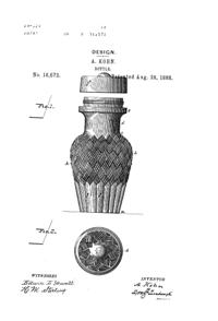 Glaser, Kohn & Company Bottle Design Patent D 18572-1