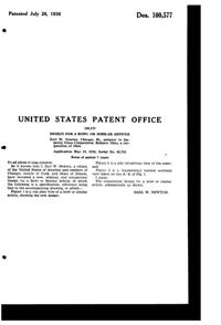 Imperial # 400 Candlewick Bowl Design Patent D100577-2