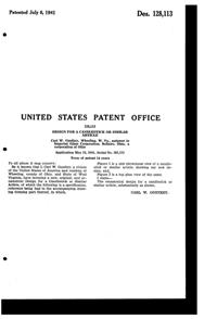 Imperial # 400 Candlewick 2-Lite Candle Holder Design Patent D128113-2