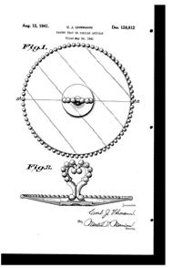 Imperial # 400 Candlewick Center Handled Server Design Patent D128812-1