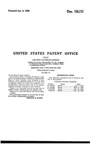 Imperial Cathay Ash Tray Design Patent  D156715-2