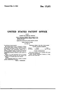 Imperial # 400 Candlewick Goblet Design Patent D171671-2