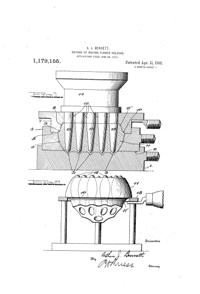 Cambridge #2899 Flower Frog Patent 1179155-1
