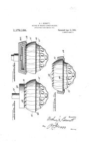 Cambridge #2899 Flower Frog Patent 1179155-2