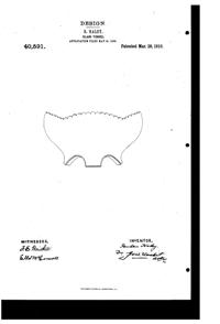 Cambridge Bowl Design Patent D 40591-1
