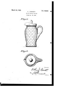 Cambridge # 500 Honeycomb Jug Design Patent D 66824-1 Cambridge # 500 Honeycomb Jug Design Patent D 66824-1