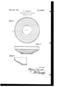 Cambridge # 14, # 15 Martha Washington, Victorian, Centennial Bowl Design Patent D 69735-1 Cambridge # 14, # 15 Martha Washington, Victorian, Centennial Bowl Design Patent D 69735-1