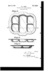 Cambridge # 397 Celery & Relish Design Patent D 72491-1 Cambridge # 397 Celery & Relish Design Patent D 72491-1
