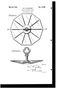 Cambridge # 870 Decagon Center Handled Server Design Patent D 75380-1