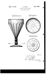 Cambridge # 330 Moderne Goblet Design Patent D 79431-1 Cambridge # 330 Moderne Goblet Design Patent D 79431-1