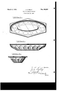 Cambridge # 330 Moderne Tray Design Patent D 80625-1 Cambridge # 330 Moderne Tray Design Patent D 80625-1