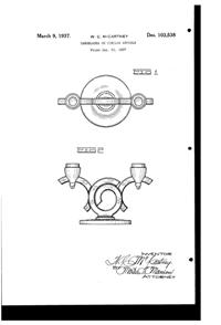 Cambridge # 502, #1616 Pristine 2-Light Candlestick Design Patent D103538-1 Cambridge # 502, #1616 Pristine 2-Light Candlestick Design Patent D103538-1