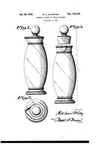 Cambridge Pristine Cocktail Shaker Design Patent D133198-1