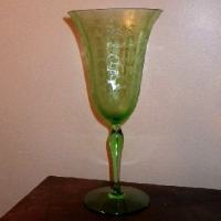 Fostoria # 877 Grape Brocade Goblet