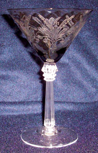 Fostoria #6017 Stem with #42 Nouveau Etch