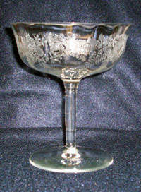 Fostoria # 858 Stem with Florid Etch