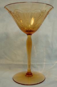 Fostoria # 877 High Sherbet with #277 Vernon Etch