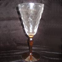 Fostoria #5082 Water Goblet with Loop Optic