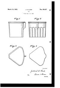 Indiana # 500 Jar Design Patent D 89437-1