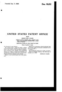 Indiana # 300 Constellation Plate Design Patent D 98052-2