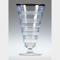 Hocking #1300 Ringed Optic Footed Tumbler