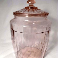 Hocking Pillar Optic Pretzel  Jar