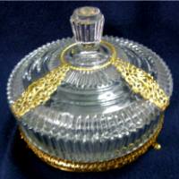 Hocking Queen Mary Candy w/ Ormolu Decoration
