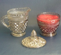 Hocking Wexford Cream & Sugar w/ Candle