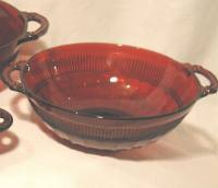 Hocking Coronation Ruby Bowls