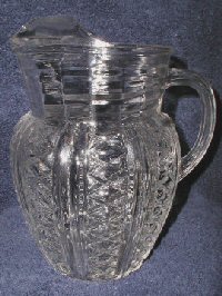 Hocking Diamond Pitcher and Tumblers